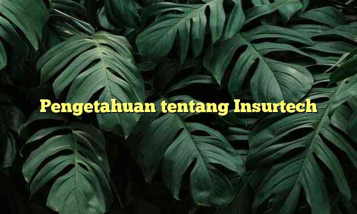 Pengetahuan tentang Insurtech